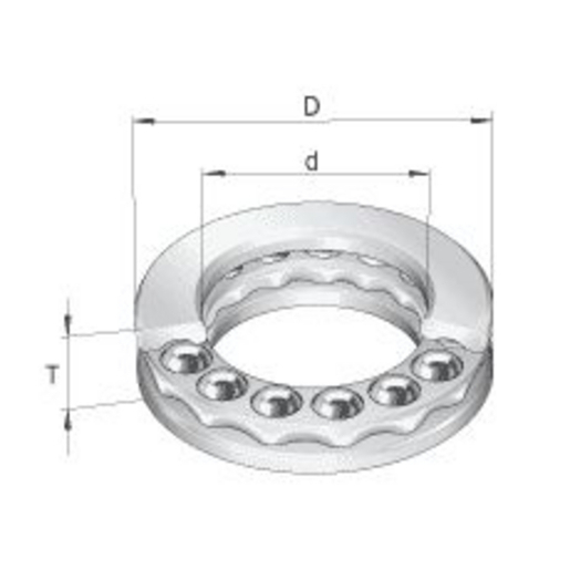 Axial deep groove ball bearing INA ref. AKL8HLC RUBIX UK