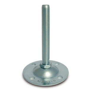 PIEDINO LAMIERA ZINCATO D.123 + 4 FORI STELO M24X150 / FIX 15632Z/FIX