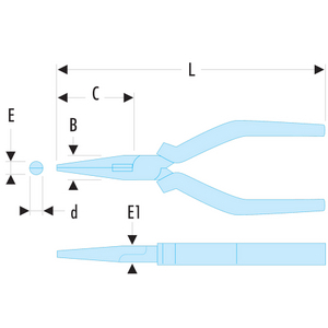 SLS LONG ANGLED NOSE 40DEG PLIER 200MM 195.20CPESLS
