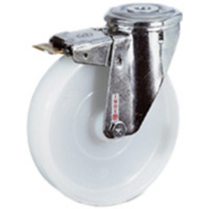 RUOTA 68 200 MONOLITICA POLIAMMIDE 6 SUPP. ROTANTE FORO PASSANTE NLX FRENO ANTERIORE 686006