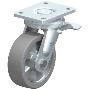 ROULETTE PIVOTANTE FORTES CHARGES EN ACIER MECANO SOUDE,