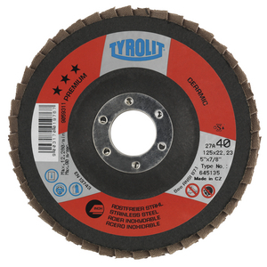 DISQUE A LAMELLE 125X22,2 27A CA60-B INOX UE=10