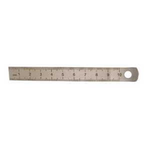 REGLET INOX CHROME MAT 200MM 13X0,5MM GRADUAT.MM ET 1/2MM