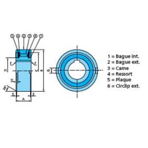 TSUBAKI FREEWHEEL CLUTCH TFS 20