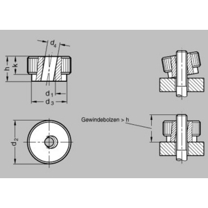 GN6303.1-M10 Schnellspann-Rändelmutter