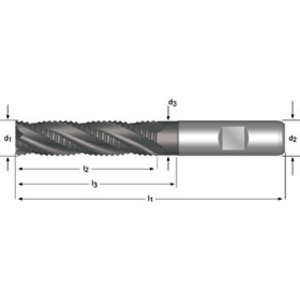 Roughing End Mill 10.00 mm DIN 844L