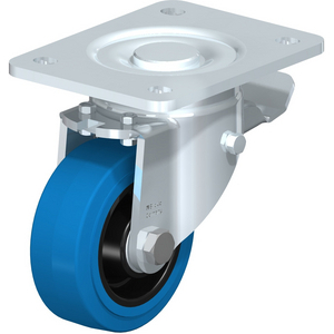 LH-POEV 100K-3-ST-SB Lenkrolle mit Stop-Top spurlos blau