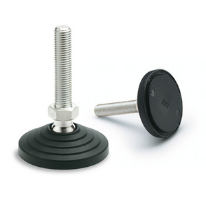 323125 - PIEDINO DI LIVELLAMENTO BASE IN TECNOPOLIMERO STELO IN ACCIAIO INOX SENZA DISCO ANTISCIVOLO LV.A-60-14-SST-M8X68