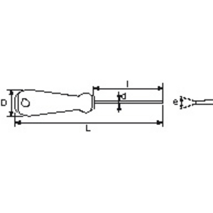 TOURNEVIS BI-MAT S1 FENTE ELECT. 3,5X100MM