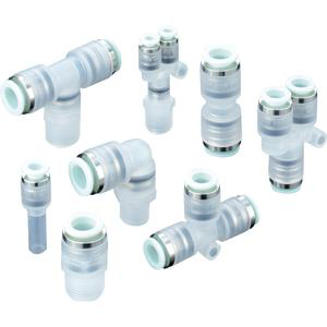 KPH, Clean One-touch Fitting for Blowing Systems - Male Connector and Straight Union