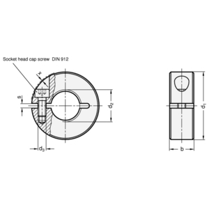 GN706.3-32-M16X1.5-NI Edelstahl-Gewindeklemmring, geschlitzt