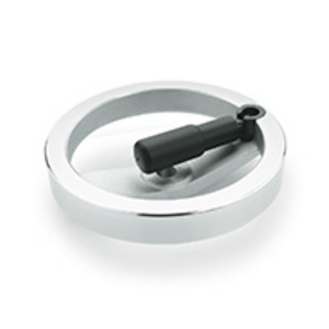 GN.26225-VOLANTINO A RAZZE ALLUMINIO IMPUGNATURA RIBALTABILE GN 322.3-160-B14-R