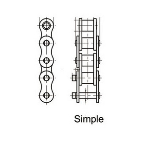 CHAINE PAS 31,75 SIMPLE 17T 20B-1 A ROULEAUX ALPHA