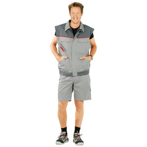 2361068 Highline Arbeitsweste zink/schiefer/rot Gr. 4XL