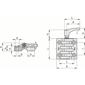 422234 - CERNIERA CON BLOCCAGGIO A FRIZIONE TECNOPOLIMERO CFA.65-ERS-SH-6