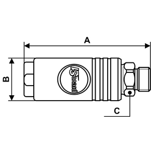COUPLEUR AIR ISOB11 INOX A-R BOUTON PS16 M3/8 CY SECURISE