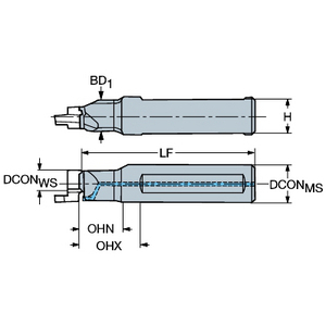 ADAPTATEUR QUEUE CYL. AVEC MEPLAT VERS COROCUT MB