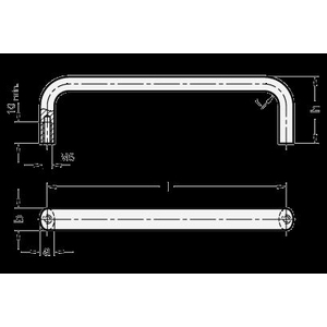 ELESA+GANTER BEUGELGREEP, RVS GN 427.5-12-235