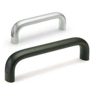 GN.27202-MANIGLIA A PONTE ALLUMINIO CON RIVEST. RESINA EPOSSIDICA RESISTENTE A RAGGI UV COLORE NERO GN 565.1-26-116-SW