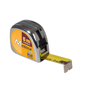 METRE RUBAN BOITIER ABS 2MX16MM CHROME BLOCAGE CLIP UE240