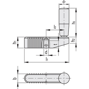 GN.11551-MANOVELLA EQUILIBRATA LEGA DI ZINCO GN 112.1-70-S8