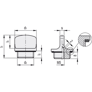 GN.22427-TAPPO FILETTATO ALLUMINIO TAPPI DI CHIUSURA GN 441-32-G3/4-1-SW