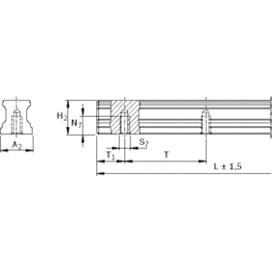 RAIL15 FISSAGGIO DAL BASSO R1607-103-31 L4000