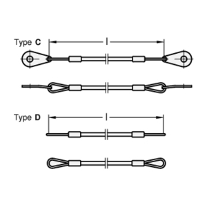 ELESA+GANTER BORGKABEL, KABEL, RVS + PVC GN 111.2-320-C-TR