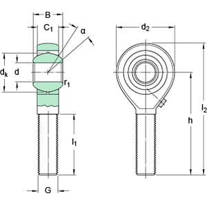 SKF SALKAC 22 M STANGKOP MALE