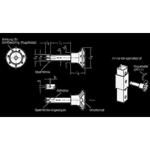 GN114.2-8-45 Steckbolzen mit Kunststoff-Knopf
