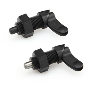 51722 - PISTONCINO DI POS. A MOLLA CORPO IN SUPER-TECNOP. PUNTALE ACC. BRUNITO CON CONTRODADO PMT.200-6-M12X1,5-AK