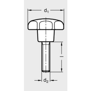 ELESA+GANTER STERKNOP GN 6336.5-ST-40-M8-20