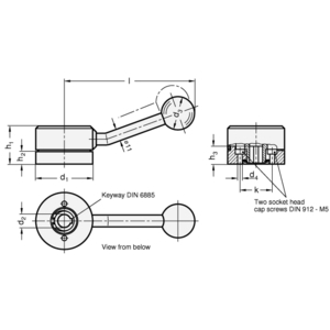 ELESA+GANTER HANDGREEP VERSTELBAAR STAAL GN 215-54-K12-B