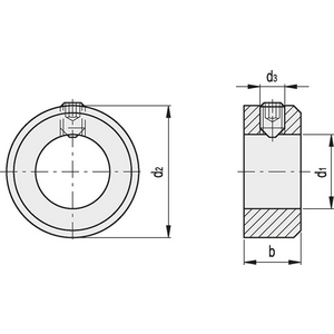 GN.30617-ANELLO DI BLOCCAGGIO FISSAGGIO A VITE ACCIAIO INOX GN 705-8-E-NI