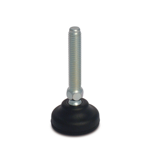 PIEDINO D. 40 PLASTICA FERRO M10X50 ANTISCIVOLO 10231