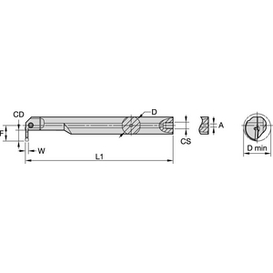 5423874-INTEGRAL ID BORING BAR 25 D,SEAT 3,CD 16 A25RWMTER0316M