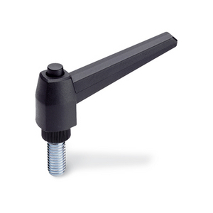 GN503-80-M10-30-SW Klemmhebel mit Ausrastknopf schwarz Elesa