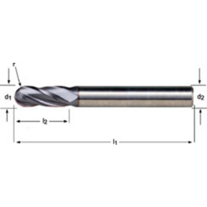 Ball-Nosed End Mill 9.00mm Dormer