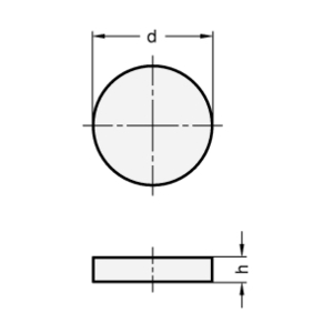 GN55.2-ND-5-3 Scheibenmagnet roh