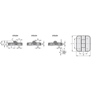426331-C9-CERNIERA CON CALOTTINE COPRIVITI TECNOPOL. FORI PASS.CON SEDE PER VITI A TES.SVAS.PIANA CFQ.50 SH-4-C9