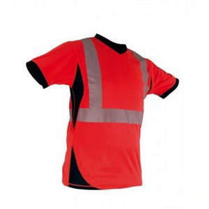 TEE SHIRT CANBERRA M HV ROUGE MAILLE CLIMTEX LIGHT