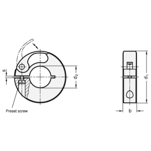 GN704-75-B32 Schnellspann-Klemmring