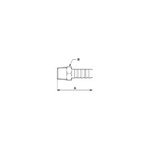 EMBOUT CANNELE LAITON B M1/4 CO TUYAU DN 10