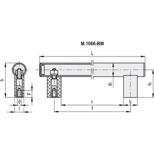 37826-MANIGLIA TUBOLARE TECNOP. ALL. ACCIAIO INOX TUBO ALL. RIV RESINA EPOSSIDICA MONTAGG. POST. M.1066 BM/30-600-EP