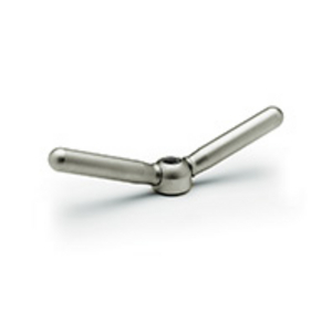 GN.20801-MANIGLIA A DOPPIA LEVA ACCIAIO INOX GN 99.8-16-M8