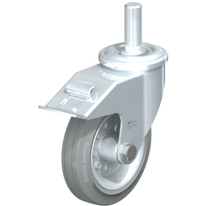 LEZ-VE 150R-27-FI-SG Lenkrolle spurlos grau mit Stop-Fix