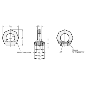 GN583-M10 Drehbare Ringmutter
