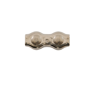 SERRE CABLE PLAT INOX D. 4 AISI 316 - DUPLEX/2 BOULONS