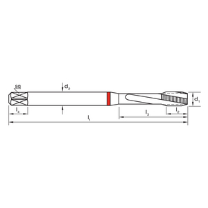 TARAUD M8X1,25 HELICO T209 6HX R15 H DIN371 C PM-CO. BLU