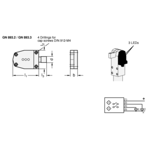 ELESA+GANTER NADERINGSSCHAKELAAR GN 893.4